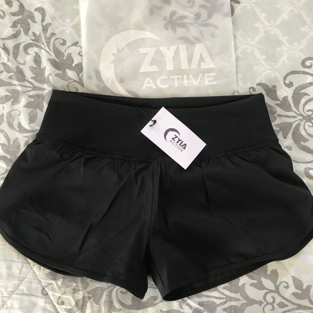 ZYIA Black Trainer Shorts